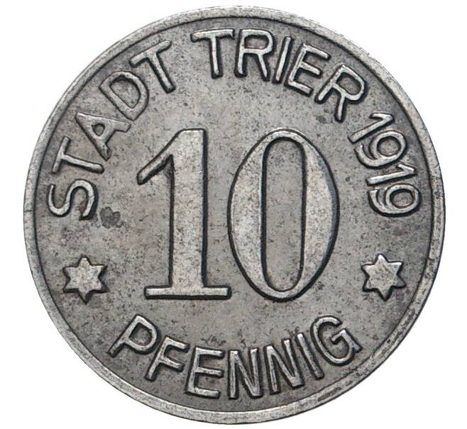Монета 10 пфеннигов 1919 года Германия — город Трир (Нотгельд) (Артикул K11-78174)