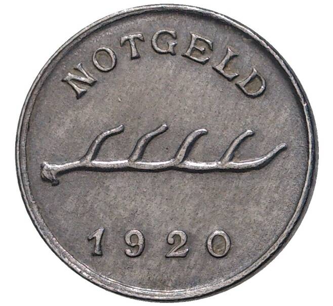 Монета 2 пфеннига 1920 года Германия — город Мергентхайм (Нотгельд) (Артикул: K11-78190) — Фото №1