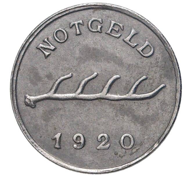 Монета 2 пфеннига 1920 года Германия — город Мергентхайм (Нотгельд) (Артикул: K11-78185) — Фото №1
