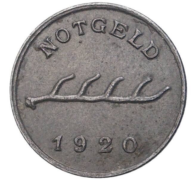 Монета 2 пфеннига 1920 года Германия — город Мергентхайм (Нотгельд) (Артикул: K11-78186) — Фото №1