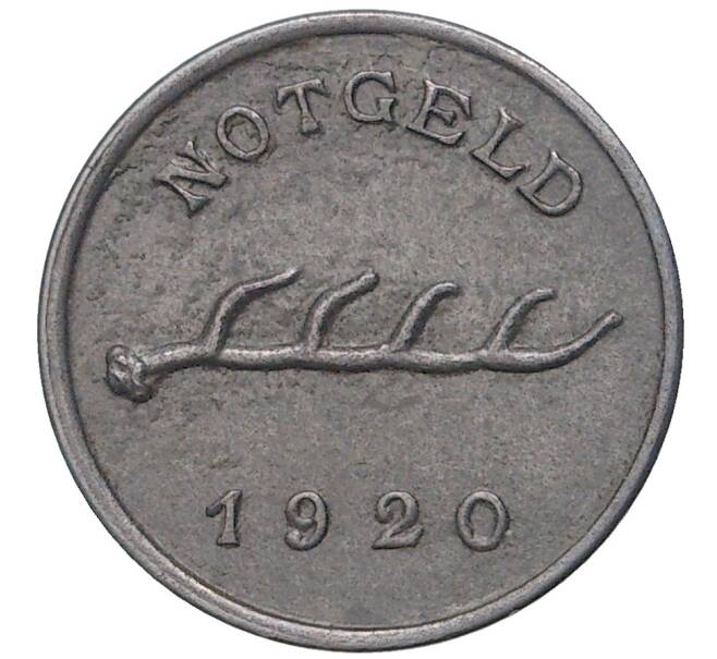 Монета 1 пфенниг 1920 года Германия — город Мергентхайм (Нотгельд) (Артикул: K11-78187) — Фото №1