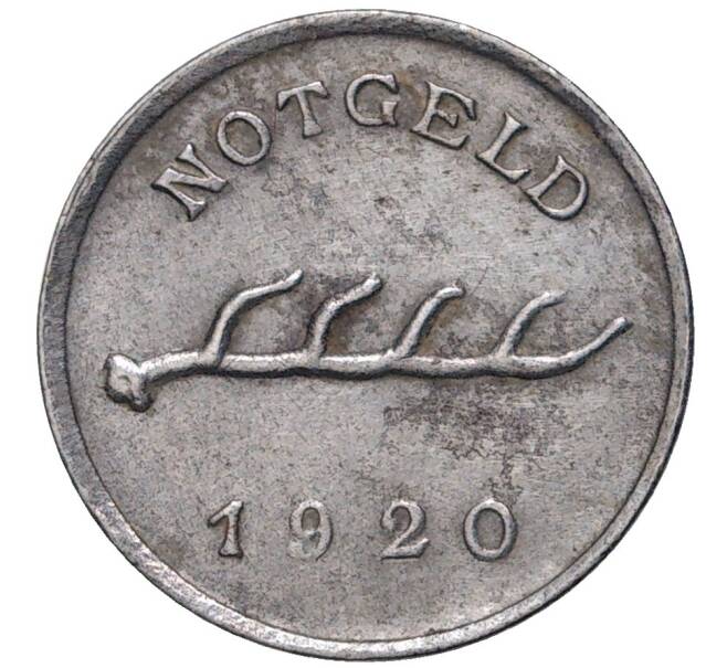 Монета 1 пфенниг 1920 года Германия — город Мергентхайм (Нотгельд) (Артикул: K11-78189) — Фото №1