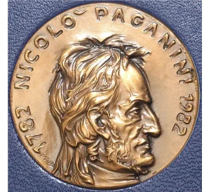 Медаль 1982 года Италия (Генуя) «200 лет со дня рождения Никколо Паганини»