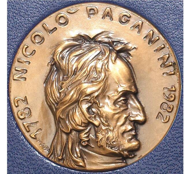 Медаль 1982 года Италия (Генуя) «200 лет со дня рождения Никколо Паганини» (Артикул K11-78749)