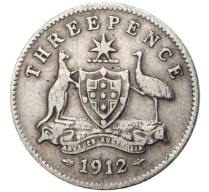 3 пенса 1912 года Австралия