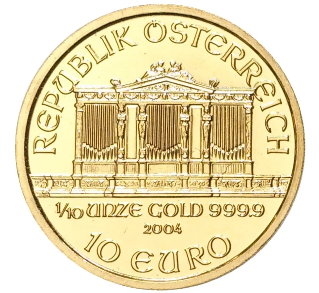 Монета 10 евро 2004 года Австрия «Венская филармония» (Артикул M2-58098)