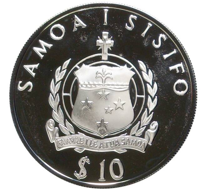 Монета 10 тала 1993 года Западное Самоа «XXVI летние Олимпийские Игры 1996 в Атланте — Гимнастика» (Артикул M2-58124)