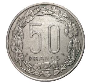50 франков 1961 года Центрально-Африканский монетный союз