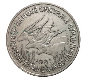 50 франков 1961 года Центрально-Африканский монетный союз