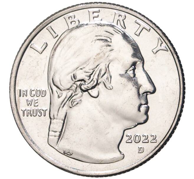 Монета 1/4 доллара (25 центов) 2022 года D США «Американские женщины — Анна Мэй Вонг» (Артикул M2-58202)