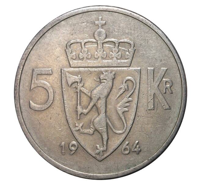 Монета 5 крон 1964 года (Артикул: M2-2647) — Фото №1