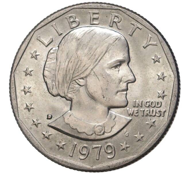 Монета 1 доллар 1979 года D США «Сьюзен Энтони» (Артикул K11-80012)