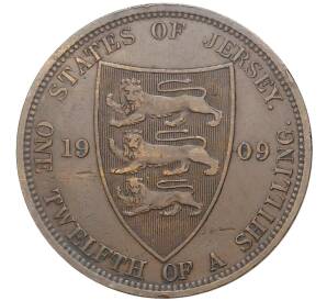1/12 шиллинга 1909 года Джерси — Фото №1