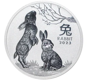 1 доллар 2023 года Австралия «Лунный календарь — Год кролика»