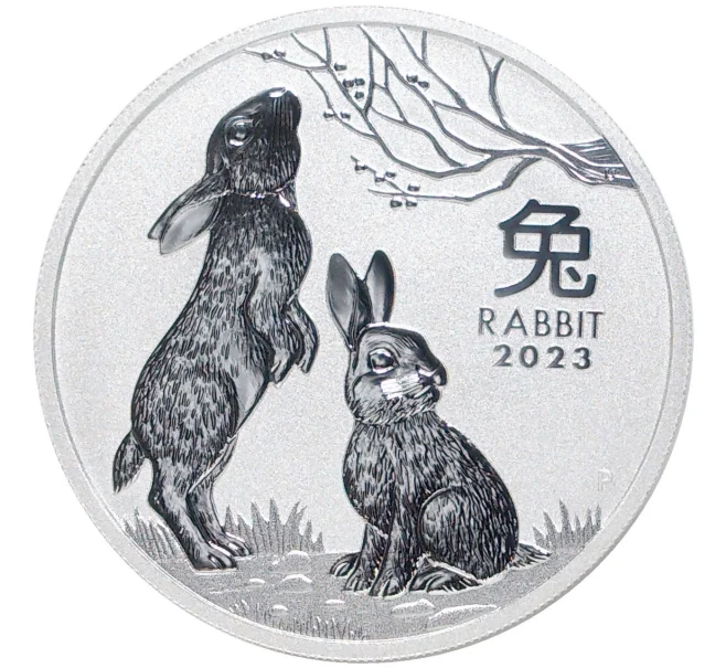 Монета 1 доллар 2023 года Австралия «Лунный календарь — Год кролика» (Артикул M2-58207)