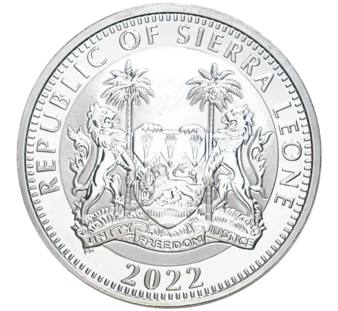 Монета 1 доллар 2022 года Сьерра-Леоне «Большая пятерка Африки — Лев» (Артикул M2-58210)