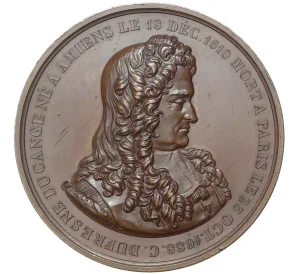 Настольная медаль 1849 года Франция «Шарль Дюканж»