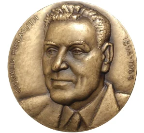 Настольная медаль 1966 года Швеция «Освальд Хельмут»