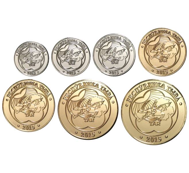 Набор монетовидных жетонов 2015 года Республика Тыва (Артикул: M3-0340)