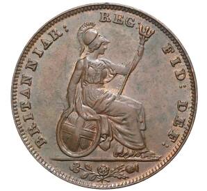 1 фартинг 1843 года Великобритания — Фото №2