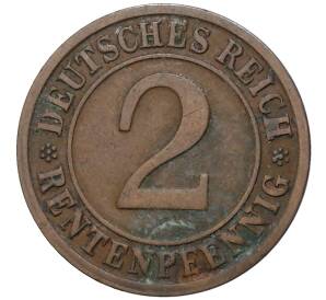 2 рентенпфеннига 1923 года D Германия