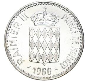 10 франков 1966 года Монако «110 лет вступлению на престол Чарльза III» — Фото №2