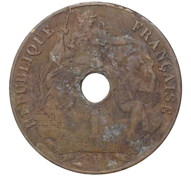 Монета 1 цент 1911 года Французский Индокитай (Артикул K11-80773)