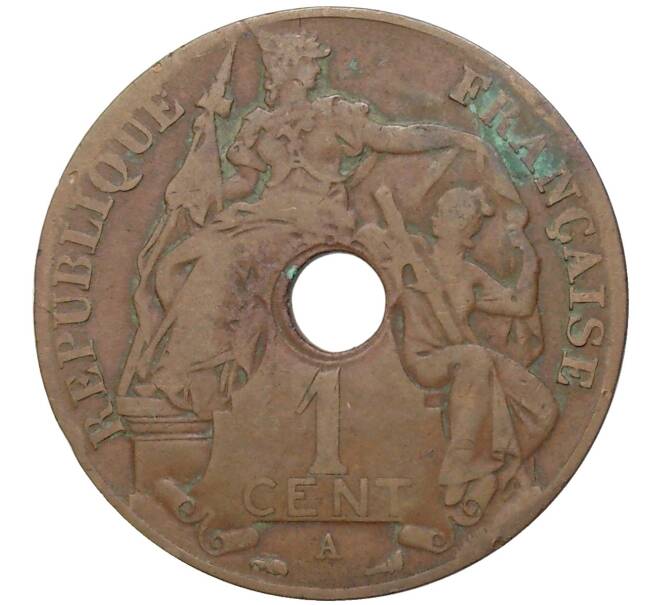 Монета 1 цент 1919 года Французский Индокитай (Артикул K11-80778)