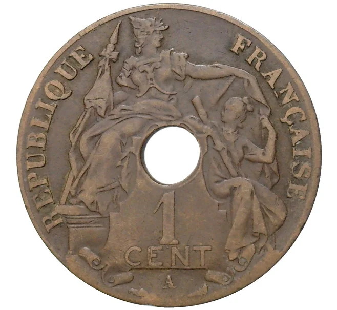 Монета 1 цент 1926 года Французский Индокитай (Артикул K11-80786)