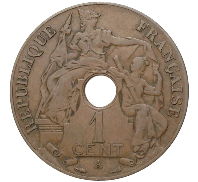 Монета 1 цент 1930 года Французский Индокитай (Артикул K11-80789)