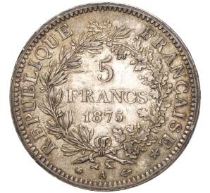 5 франков 1875 года А Франция — Фото №1