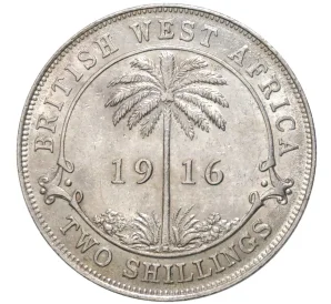 2 шиллинга 1916 года Британская Западная Африка