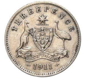3 пенса 1911 года Австралия