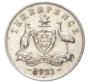 3 пенса 1921 года Австралия — Фото №1
