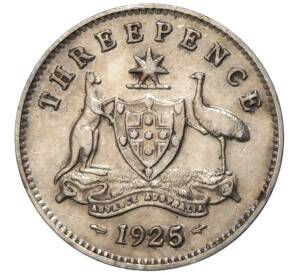 3 пенса 1925 года Австралия — Фото №1