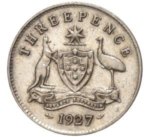 3 пенса 1927 года Австралия — Фото №1