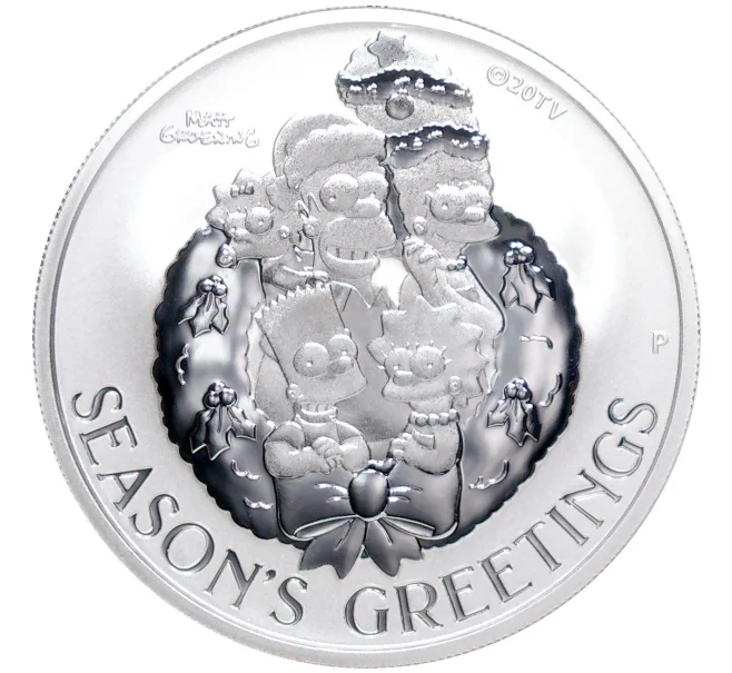 Монета 1 доллар 2022 года Тувалу «Симпсоны» (Артикул M2-58352)