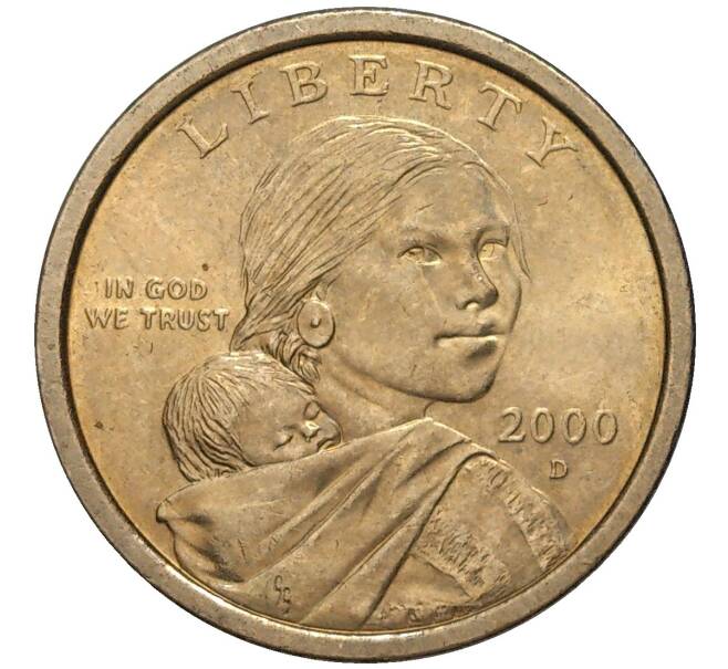 Монета 1 доллар 2000 года D США «Парящий орел» (Сакагавея) (Артикул K11-81128)