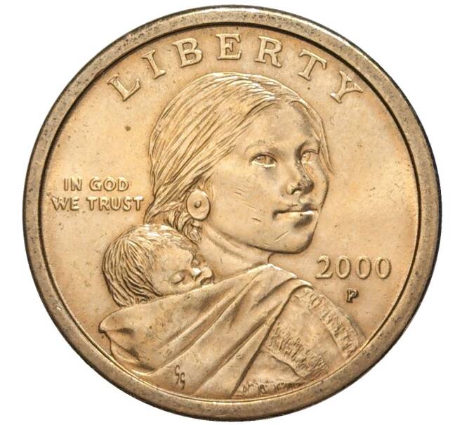 Монета 1 доллар 2000 года P США «Парящий орел» (Сакагавея) (Артикул K11-81133)