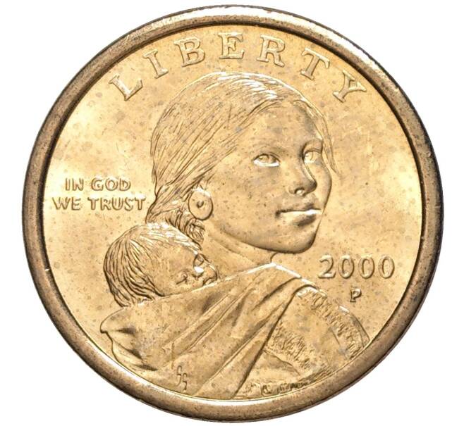 Монета 1 доллар 2000 года P США «Парящий орел» (Сакагавея) (Артикул K11-81134)