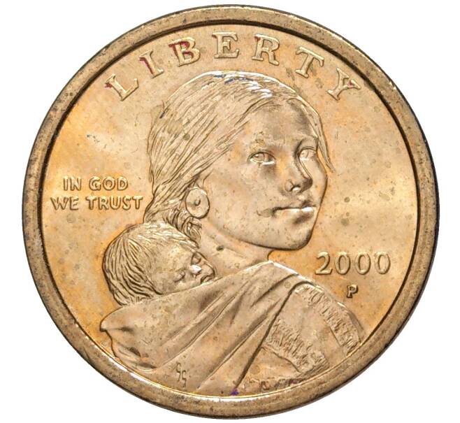 Монета 1 доллар 2000 года P США «Парящий орел» (Сакагавея) (Артикул K11-81140)