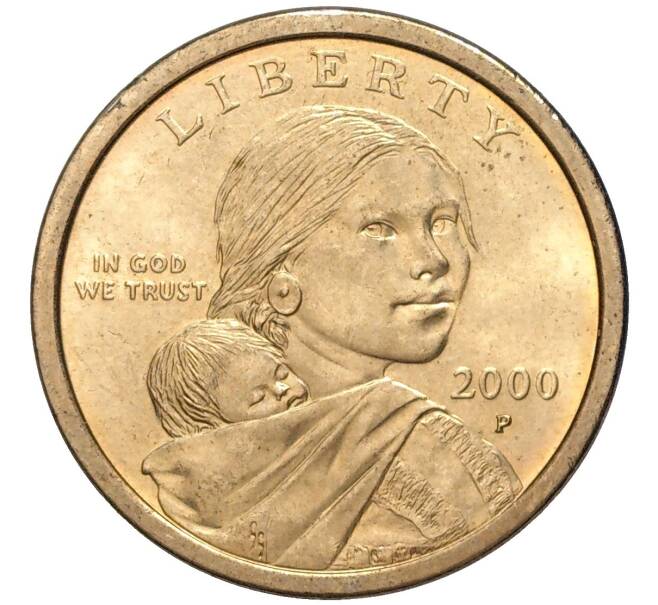 Монета 1 доллар 2000 года P США «Парящий орел» (Сакагавея) (Артикул K11-81142)