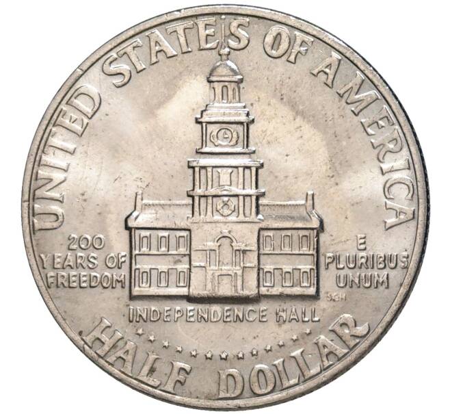 Монета 1/2 доллара (50 центов) 1976 года США «200 лет Независимости» (Артикул K11-81165)
