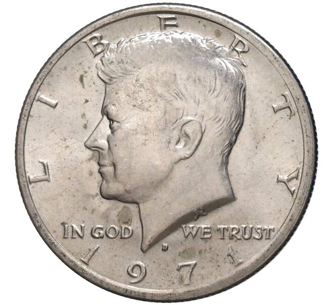 Монета 1/2 доллара (50 центов) 1971 года D США (Артикул K11-81229)