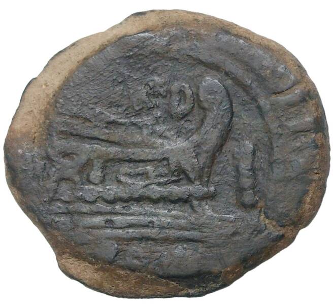 Монета Асс 189-179 года до н.э. Римская Республика (Артикул: K1-4133) — Фото №2