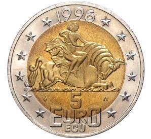 5 экю (евро) 1996 года Франция «Франсуа Миттеран»