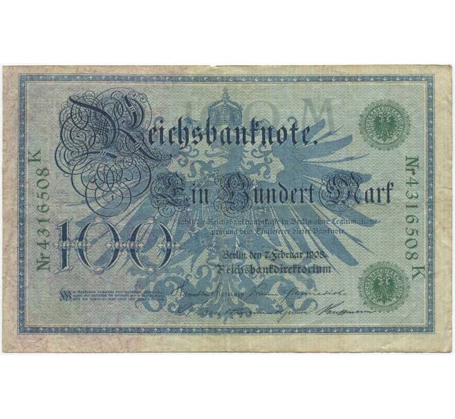 Банкнота 100 марок 1908 года Германия (Артикул B2-10103)