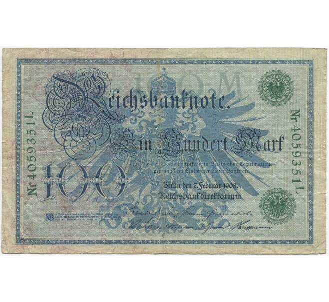 Банкнота 100 марок 1908 года Германия (Артикул B2-10104)