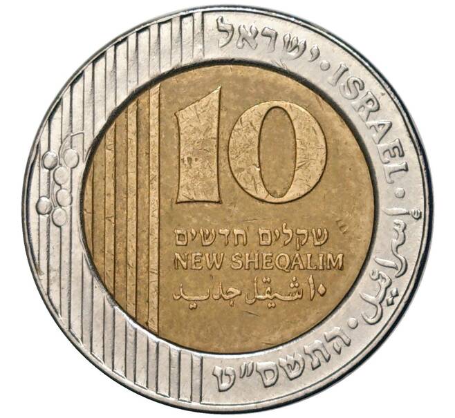 10 новых шекелей 2009 года (JE 5769) Израиль (Артикул K11-81587)