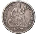 Монета 1 дайм (10 центов) 1887 года США (Артикул K11-81659)